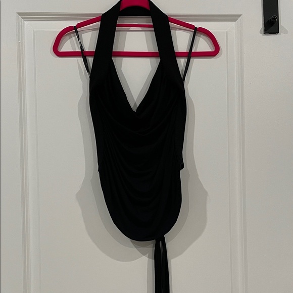 Black Halter Neck Top - Picture 2 of 4